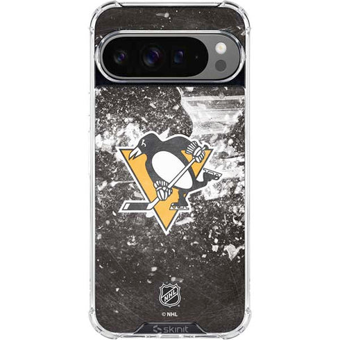NHL Pittsburgh Penguins Frozen Google Pixel 10 Pro XL Clear Case